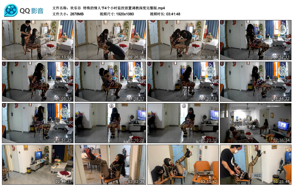 【欢乐谷】 特殊的情人节4个小时监控放置调教深度完整版_缚乐绳艺